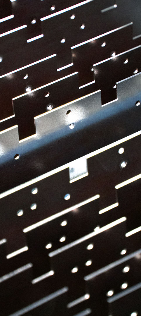 Metal plates with punched holes for industrial applications